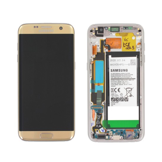 Touch+Display with Frame and Battery Samsung Galaxy S7 Edge/G935 5.5" Service Pack (GH82-13361A) Gold Touch+Display with Frame and Battery Samsung Galaxy S7 Edge/G935 5.5" Service Pack (GH82-13361A) Gold
